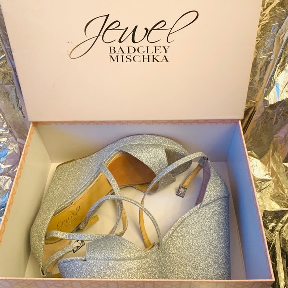 Jewel Badgley Mischka Averie Platform Wedge W 8.5 - Picture 2 of 9